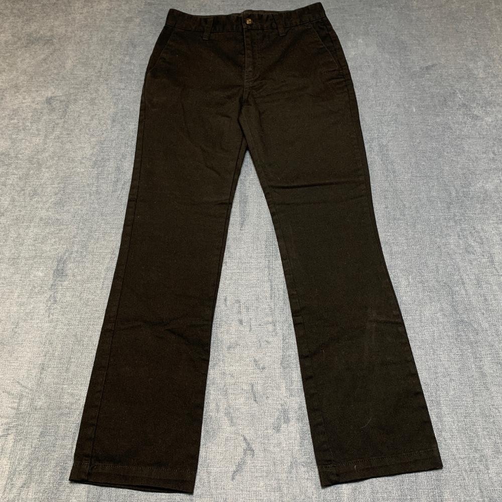 Volcom Vmonty Pants Youth Boys 27/14 Black Cotton Canvas Straight Leg Low Rise